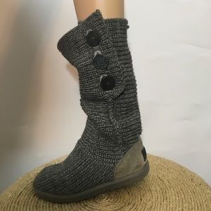UGG grey knitted boots